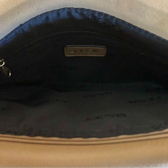 JOE’S JEANS Tan Asymmetrical Zipper Leather Crossbody Bag - Picture 13 of 13